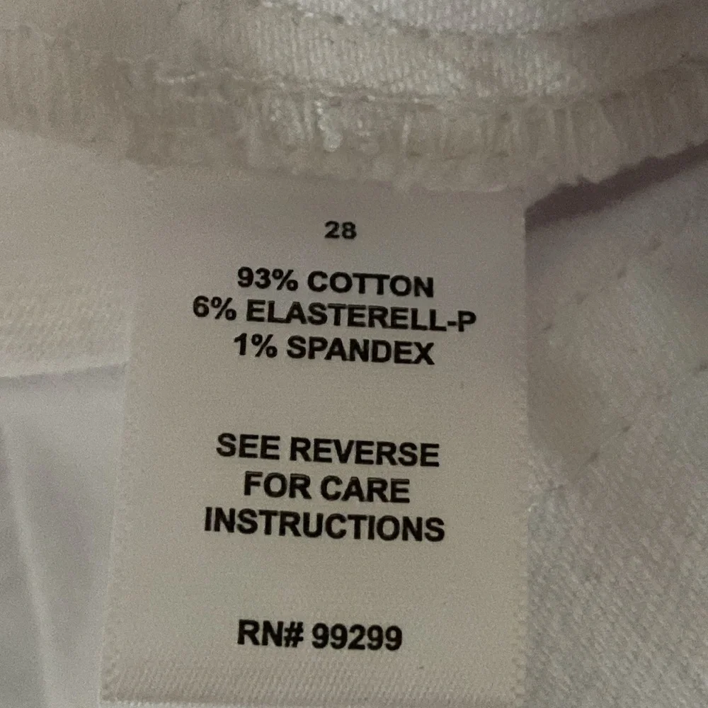 Evereve The Ever Wide Leg with Seam Detail, Size 28, White, Like New